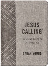 Jesus Calling Gift Edition--soft leather-look, gray