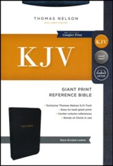 KJV Comfort Print Reference Bible, Giant Print, Bonded Leather, Black