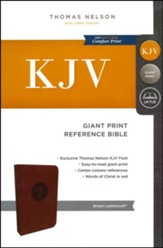 KJV Reference Bible, Giant Print, Brown Bonded Leather