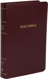 KJV Personal Size Reference Bible Giant Print, Leather-Look, Burgundy