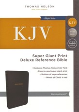 KJV Deluxe Reference Bible Super Giant Print, Black Indexed - Imperfectly Imprinted Bibles