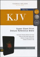 KJV Deluxe Reference Bible Super Giant Print, Black  TPdexed