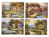 Cottages Scripture Anniversary Cards, Box of 12
