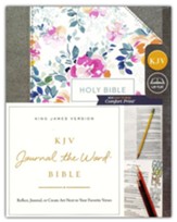 KJV Comfort Print Journal the Word Bible, Cloth over Board, Pink Floral