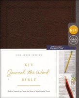 KJV Comfort Print Journal the Word Bible, Bonded Leather, Brown