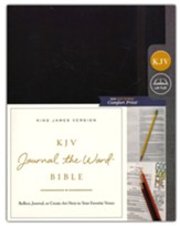 KJV Comfort Print Journal the Word Bible, Hardcover, Black - Slightly Imperfect
