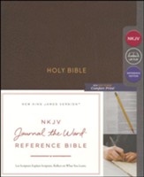 NKJV Comfort Print Journal the Word  Reference Bible, Imitation Leather, Brown