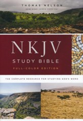 NKJV Comfort Print Full Color Study Bible, Hardcover