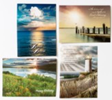 Ocean Scenes Birthday Cards, Box of 12