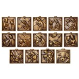 Solid Brass Stations of the Cross, Set of 14 Plaques