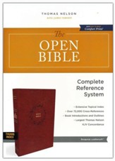 The KJV Open Bible, Comfort Print--soft leather-look, burgundy (indexed)