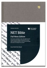 NET Comfort Print Bible, Full-Notes  Edition--clothbound hardcover, gray