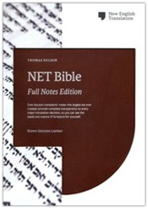 NET Comfort Print Bible, Full-Notes Edition--genuine  leather, brown