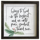 Glory To God Framed Sign