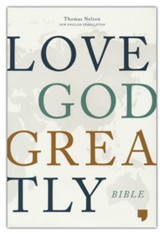 NET Love God Greatly Bible--cloth  over board, pink (indexed)