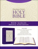 Holy Bible: Wide-Margin Personal Notes Edition [Lavender Plume]: Leatherlike