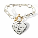 Nana Heart Link Bracelet, Gold/Silver