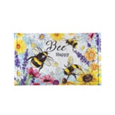 Bright Flowers and Bumblebees Embossed Floor Mat