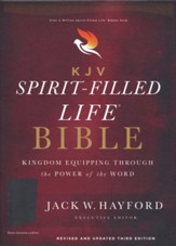 KJV Spirit-Filled Life Bible, Third Edition, Comfort Print--genuine leather, black - Imperfectly Imprinted Bibles