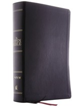NIV Open Bible, Comfort Print--soft leather-look, black (indexed) - Slightly Imperfect