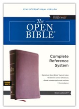 NIV Open Bible, Comfort Print--soft leather-look, brown (indexed)