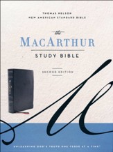 NASB MacArthur Study Bible, 2nd Edition, Comfort Print--soft leather-look, black
