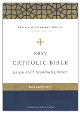 NRSV Catholic Bible, Large Print, Comfort Print, Leathersoft, Black
