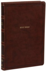 NKJV Giant-Print Thinline Bible, Comfort Print--soft leather-look, brown (red letter)