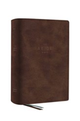 The NET Abide Bible, Comfort Print--soft leather-look, brown