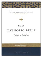 NRSV Catholic Thinline Bible, Comfort Print--soft leather-look, black - Imperfectly Imprinted Bibles