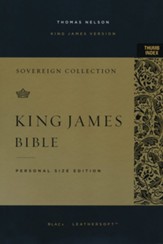 KJV Personal-Size Sovereign Collection Bible, Comfort Print--soft leather-look, black (indexed)