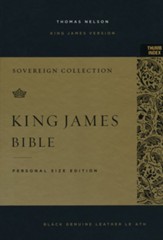 KJV Personal-Size Sovereign Collection Bible, Comfort Print--genuine leather, black (indexed)