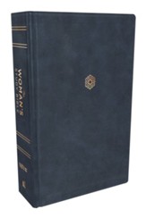 NIV Woman's Study Bible, Comfort Print--soft leather-look, blue - Imperfectly Imprinted Bibles