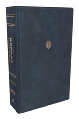 NIV Woman's Study Bible, Comfort Print--soft leather-look, blue (indexed) - Slightly Imperfect