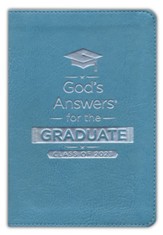 NKJV God's Answers for the Graduate: Class of 2023--imitation leather, teal