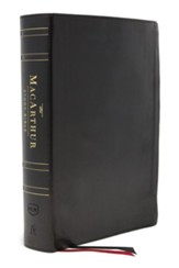 NKJV MacArthur Study Bible, 2nd Edition, Comfort Print--genuine leather, black