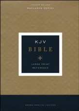 KJV Large-Print Verse-by-Verse Reference Bible, Maclaren Series, Comfort Print--genuine leather, brown
