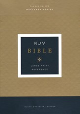 KJV Large-Print Verse-by-Verse Reference Bible, Maclaren Series, Comfort Print--premium goatskin leather, black