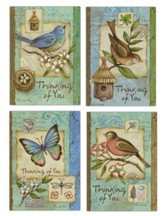 Bluebirds & Robins - Thinking of You Cards, Box of 12
