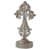 Antique Wood Tone Tabletop Cross, 7 inches