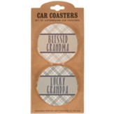 Grandparents Car Coaster Set