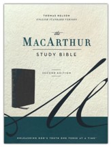 ESV MacArthur Study Bible, 2nd Edition--genuine leather, black
