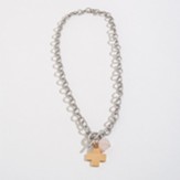 Candace Cross, Toggle Necklace, Pink