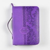 Walk By Faith, 2 Corinthians 5:7 Bible Cover, Purple, Large