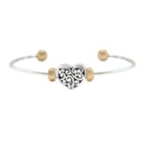 Heart Deco Bracelet, Two Toned