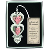 In Loving Memory Double Heart Frame Ornament