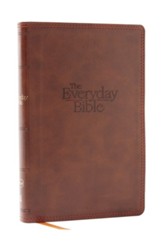 NKJV The Everyday Bible, Comfort  Print--soft leather-look, brown