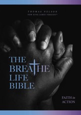 NKJV The Breathe Life Holy Bible, Comfort Print--soft leather-look, purple - Slightly Imperfect