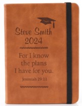 Personalized, Graduation Notebook, Small, Tan