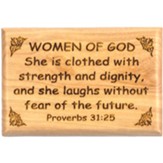 Women of God Proverbs 31:25 Bible Verse Fridge Magnet from Bethlehem